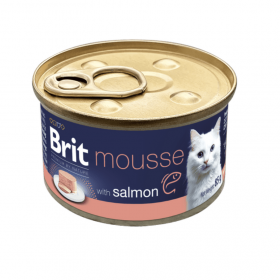 Мокра храна за котки Brit Premium by Nature Cat Mousse - мус със сьомга, 85 г
